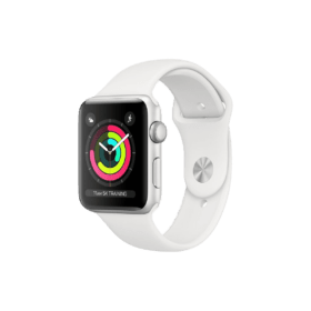 Apple Watch Series 3 38mm Silver Aluminum Case with White Sport Band