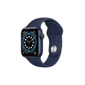 Apple Watch Series 6 40mm Blue Aluminum Case with Deep Navy Sport Band