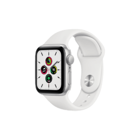 Apple Watch Series SE 40mm Silver with White Sport Band