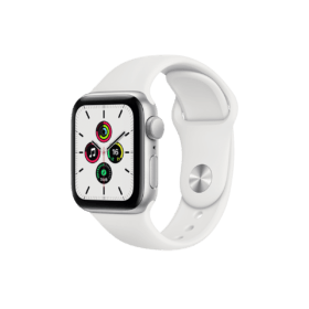 Apple Watch Series SE 44mm Silver with White Sport Band