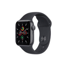 Apple Watch Series SE 44mm Space Gray with Black Sport Band