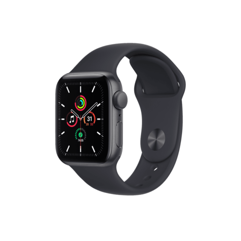 Apple Watch Series SE 44mm Space Gray with Black Sport Band