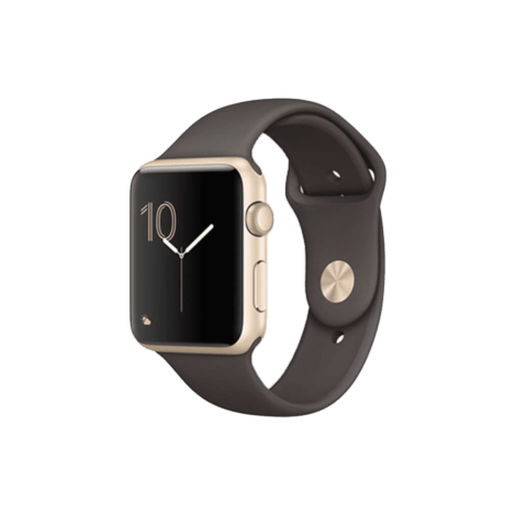 Apple Watch Series 2 38mm Gold Aluminum Case with Dark Cherry Sport Band