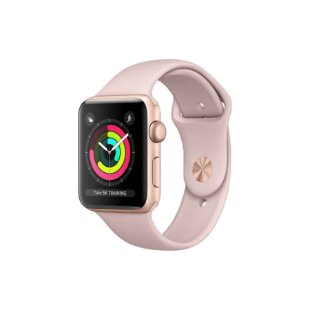 Apple Watch Series 3 38mm Gold Aluminum Case with Pink Sand Sport Band