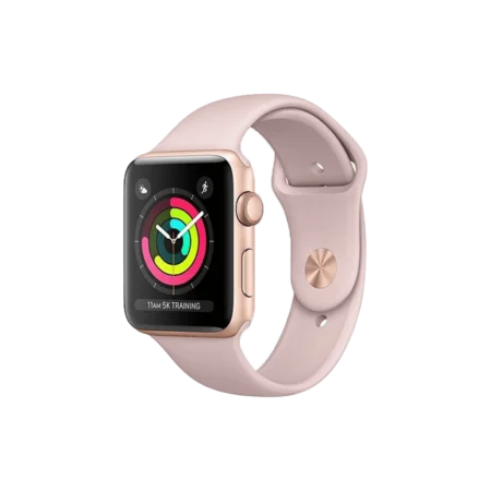 Apple Watch Series 3 38mm Gold Aluminum Case with Pink Sand Sport Band