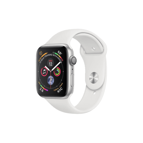 Apple Watch Series 4 40mm Silver Aluminum Case with White Sport Band