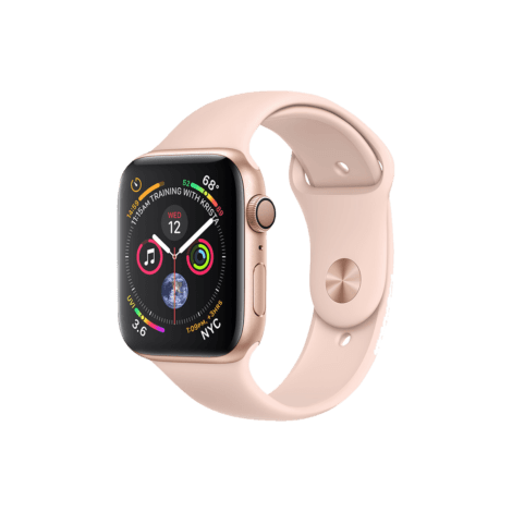 Apple Watch Series 4 44mm Gold Aluminum Case with Pink Sand Sport Band