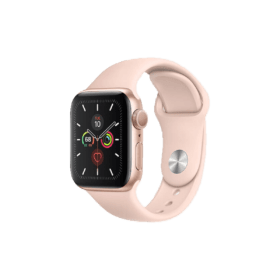 Apple Watch Series 5 40 mm Gold Aluminum Case with Pink Sand Sport Band