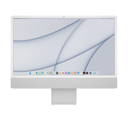Apple iMac 24 with Retina 4.5K, 256GB, (Silver) front