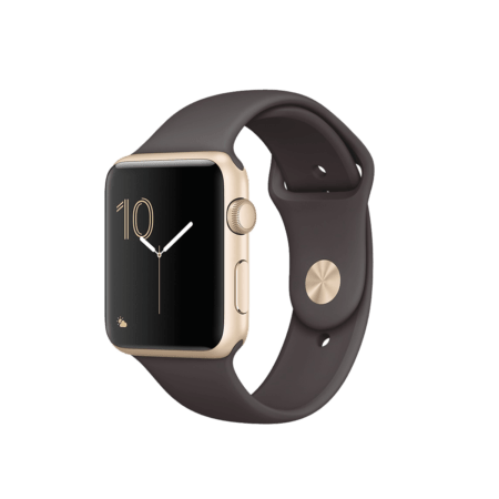 Apple Watch Series 1 42mm Gold Aluminum Case with Cocoa Sport Band