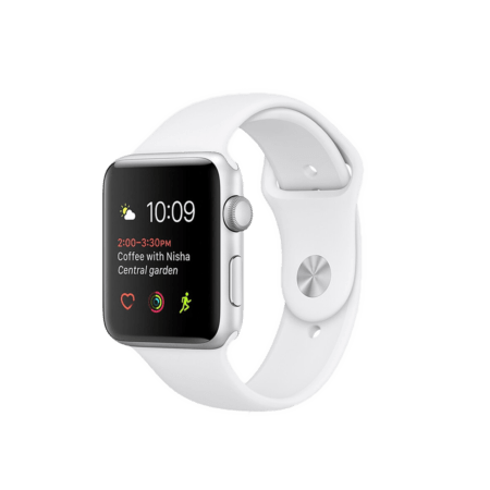 Apple Watch Series 1 38mm Silver Aluminum Case with White Sport Band