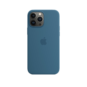 iPhone 13 Pro Max Silicone Case Blue Jay with MagSafe