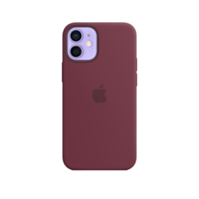 iPhone 12 mini Silicone Case Plum with MagSafe