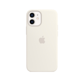 iPhone 12 mini Silicone Case White with MagSafe