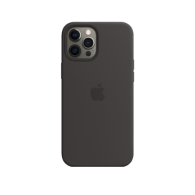 iPhone 12 Pro Max Silicone Case Black with MagSafe