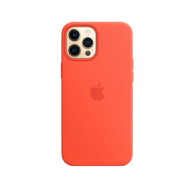 iPhone 12 Pro Max Silicone Case Electric Orange with MagSafe