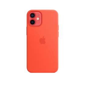 iPhone 12 Silicone Case Electric Orange with MagSafe