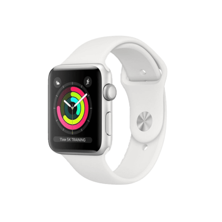 бу Apple Watch Series 3 42mm Silver Aluminum Case with White Sport Band