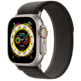 Apple Watch Ultra Titanium Case with BlackGray Trail Loop