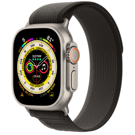 Apple Watch Ultra Titanium Case with BlackGray Trail Loop