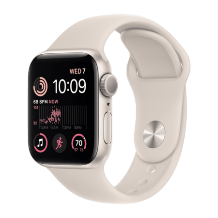 Apple Watch SE 2 44mm Starlight Aluminum Case with Sport Band