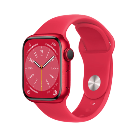 Apple Watch Series 8 41 mm Product (Red) Aluminum Case with Sport Band
