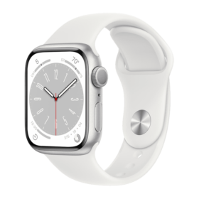 Apple Watch Series 8 45 mm Silver Aluminum Case with Sport Band