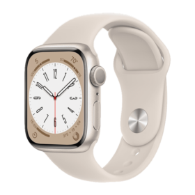 Apple Watch Series 8 45 mm Starlight Aluminum Case with Sport Band